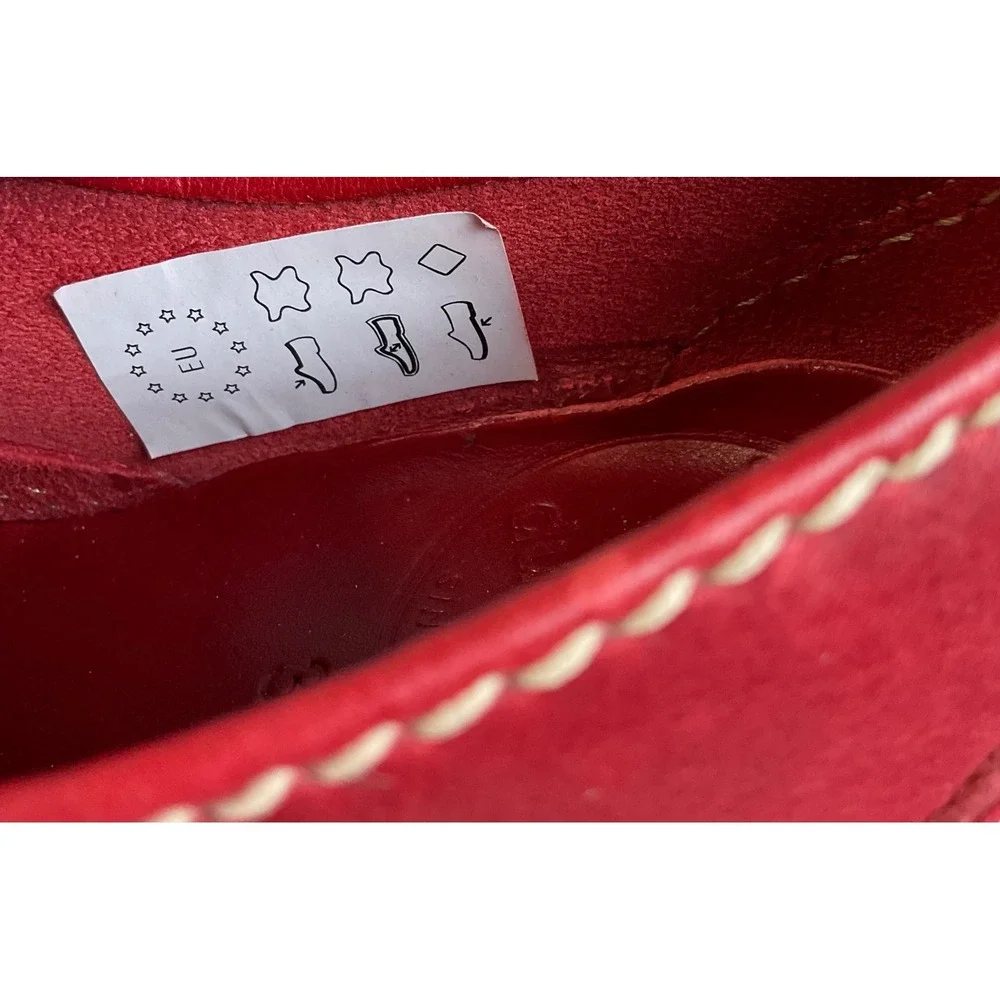 Duckfeet Fyn Red Leather Derby Lace Up Shoes Danish Design Women EU 37